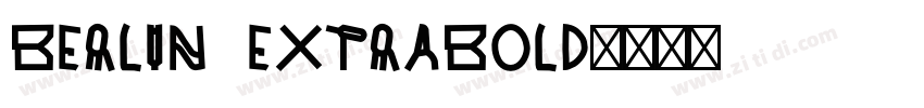 Berlin ExtraBold字体转换